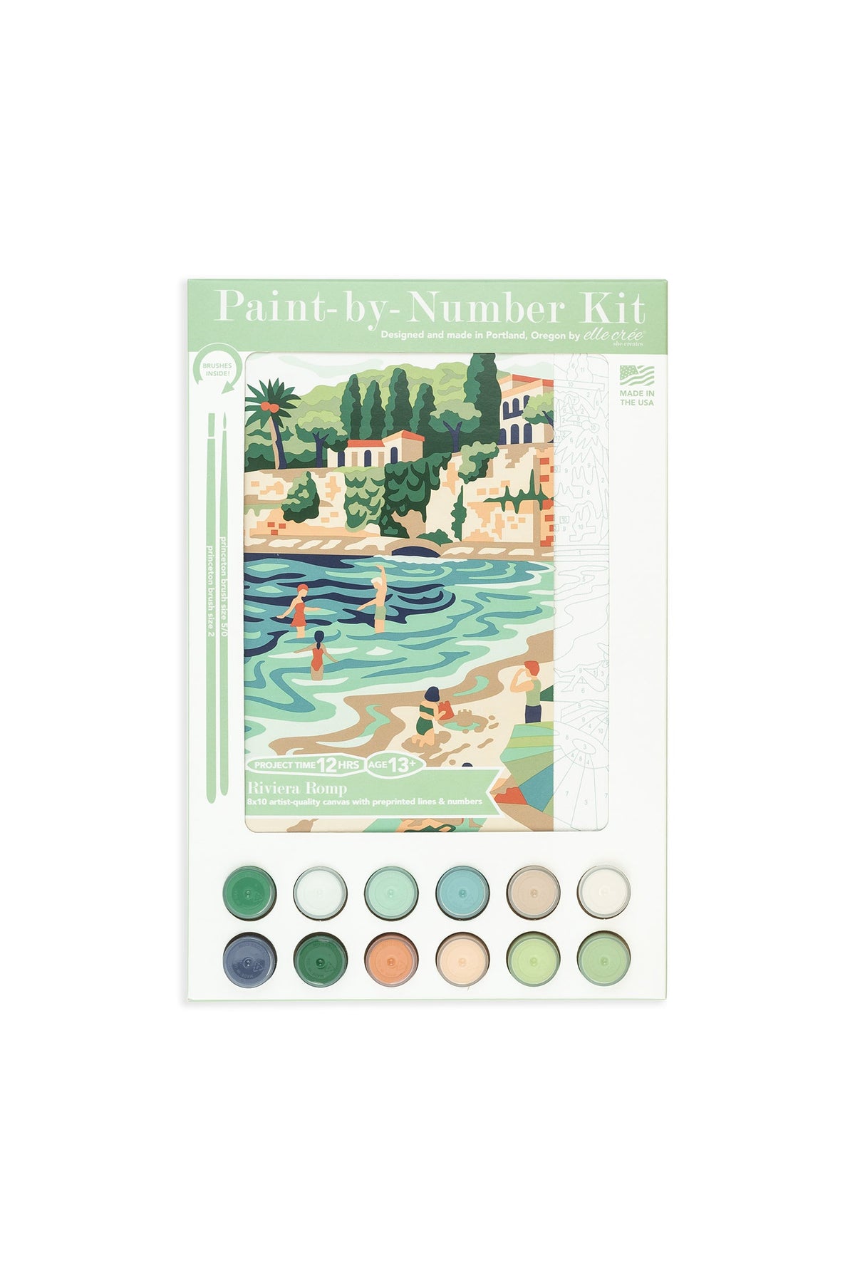 Riviera Romp | 8x10 paint-by-number kit
