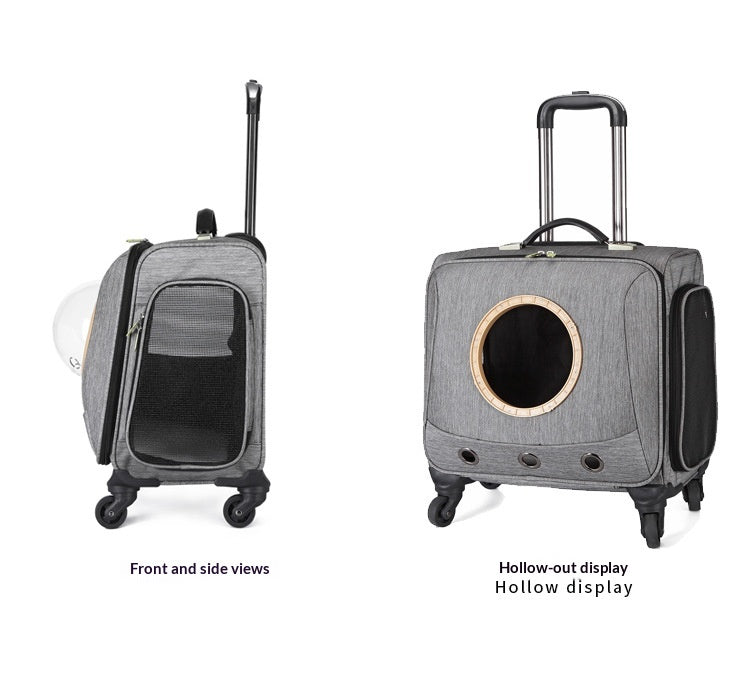 Universal-wheel Portable Pet Travel Carrier