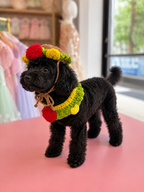 Crochet Strawberry Burger Pet Hat and Bib Set
