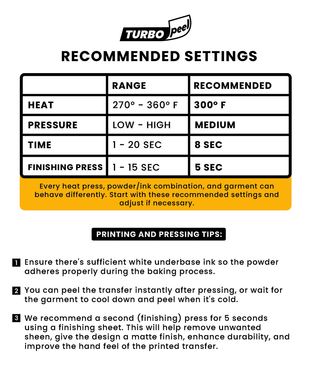 A3 Turbo Peel Instant DTF Film Sheets