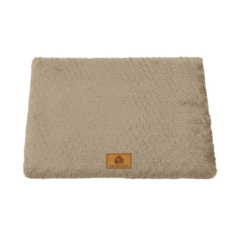3D Foam Pet Bed with Removable Washable Faux Fur Cover Orthopedic Waterproof Dog Cat Bed for Crate Anti-Slip Bottom Pets Mats