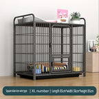 Dog Crate Furniture,Wooden Dog Kennel Indoor,Heavy Duty Dog Cage with Removable Tray, Dog House Double Doors Pet Crate Side