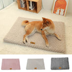 3D Foam Pet Bed with Removable Washable Faux Fur Cover Orthopedic Waterproof Dog Cat Bed for Crate Anti-Slip Bottom Pets Mats