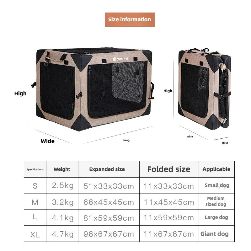Dog Crate Travel Foldable Pet Crate for Puppy/Small Dog 18 Lbs Soft Cat Carrier Fit for Indoor & Outdoor/Car Back Seat/Trunk