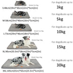 3D Foam Pet Bed with Removable Washable Faux Fur Cover Orthopedic Waterproof Dog Cat Bed for Crate Anti-Slip Bottom Pets Mats