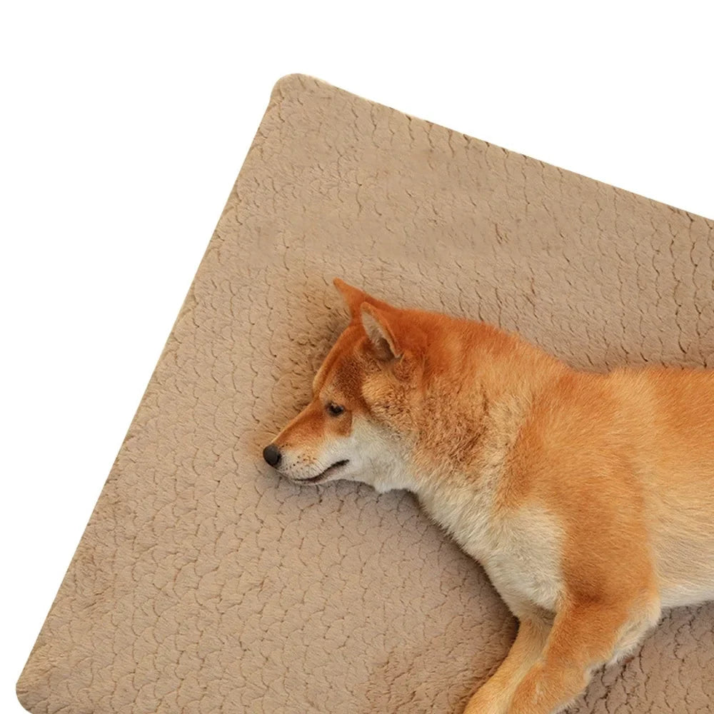 3D Foam Pet Bed with Removable Washable Faux Fur Cover Orthopedic Waterproof Dog Cat Bed for Crate Anti-Slip Bottom Pets Mats