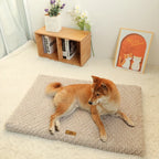 3D Foam Pet Bed with Removable Washable Faux Fur Cover Orthopedic Waterproof Dog Cat Bed for Crate Anti-Slip Bottom Pets Mats