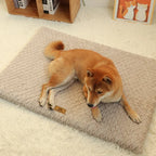 3D Foam Pet Bed with Removable Washable Faux Fur Cover Orthopedic Waterproof Dog Cat Bed for Crate Anti-Slip Bottom Pets Mats